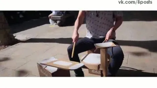 Картонная ударная установке в одной коробке / The cardboard DRUMKIT by OBILAB music — Kickstarter