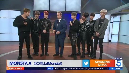 [VK][30.11.2018] "Monsta X" has our Sam Shaking (Literally) @KTLA5