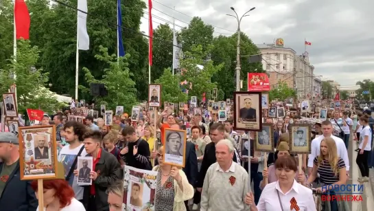 Бессмертный полк - шествие 9 мая 2019 года в Воронеже