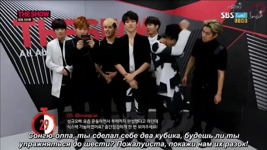 140603 Интервью The Show "60 Seconds" с Infinite [rus sub]