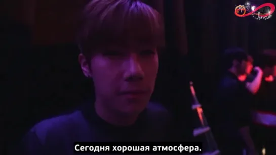 150806 Infinite на MTV: кадры за сценой [rus sub]