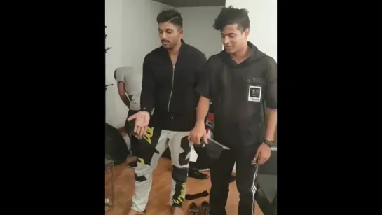 Cap practice with #trainer #tusharshetty95 #AlluArjun #bunny