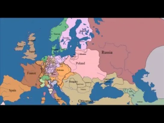 10 веков за 5 минут. Как менялась карта Европы,в т.ч. России, Украины и др.стран.