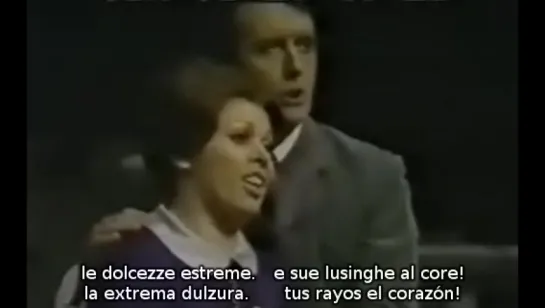 Franco Corelli - Mirella Freni - O soave fanciulla de La Bohème de Puccini (subtítulos español e italiano)