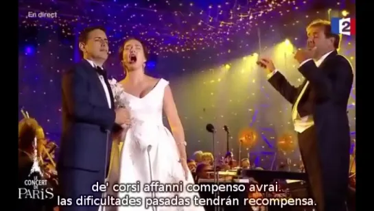 Aida Garifullina - Juan Diego Florez  - Parigi o cara de La Traviata de  Verdi (subtítulos español e italiano)