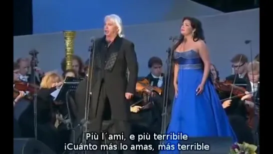 Anna Netrebko - Dmitri Hvorostovsky - Udiste Come albeggi de Il Trovatore de Verdi (subtítulos español e italiano)