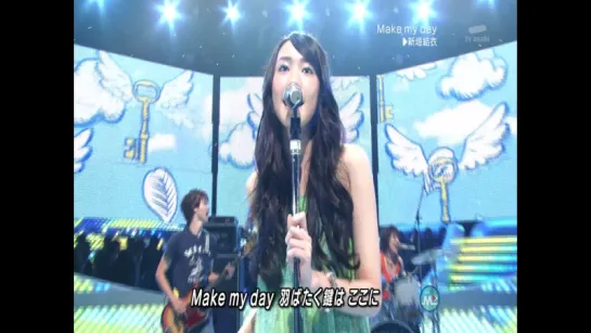 [LIVE] Aragaki Yui - Make My Days (Music Station) - 2008.07.18