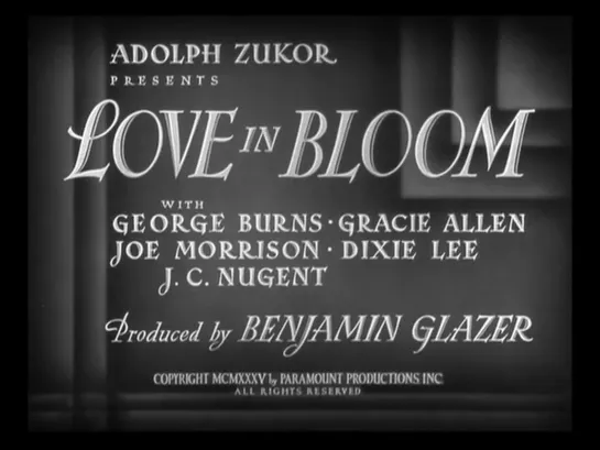 Love In Bloom 1935 in english eng Burns & Allen