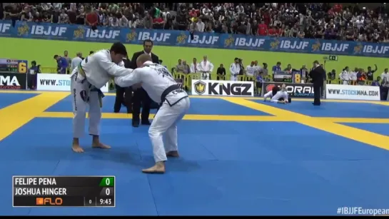 Felipe Pena vs Josh Hinger Absolute 2016 IBJJF Europeans