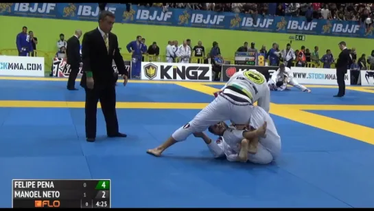 Felipe Pena vs Manoel Fernandes Neto Absolute 2016 IBJJF Europeans