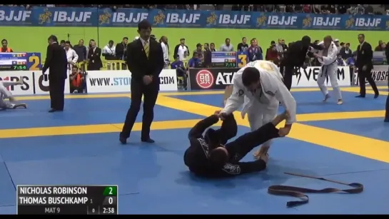 Nicholas Robinson def Ali Magomedov 2016 IBJJF Europeans