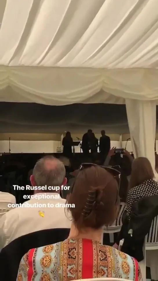 The Russel cup for exceptional contribution to drama.