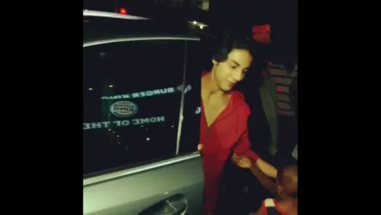 King Khan's son Aryan Khan clicked last night at party