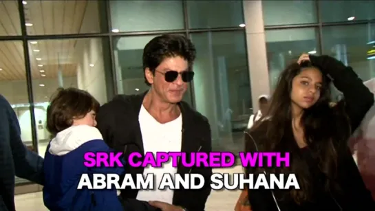 Shahrukh Khan captured with AbRam and Suhana