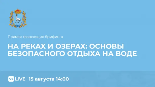 Прямой эфир брифинга: «На реках и озерах: основы безопасного отдыха на воде»