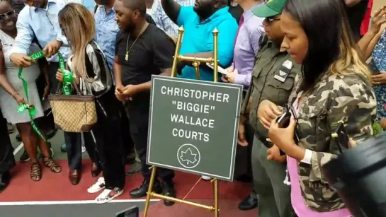 Christopher "Biggie" Wallace Courts at the Crispus Attucks Playground on Fulton Street in Brooklyn [August 2, 2017] - 2