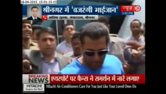 Salman Khan in Srinagar for 'Bajrangi Bhaijaan' shoot