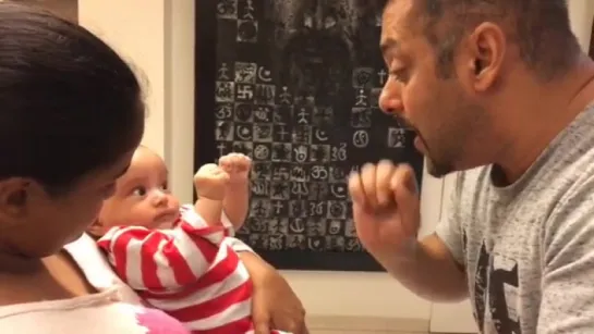 Salman Khan playing with his adorable nephew, Ahil