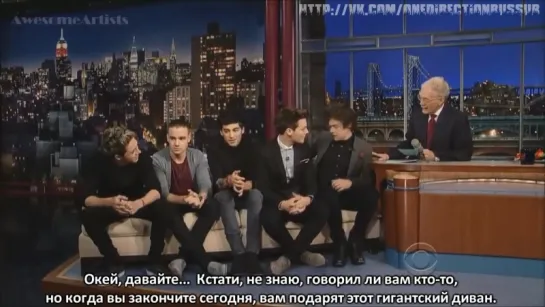 One Direction at the Late Show with David Letterman [RUS SUB]