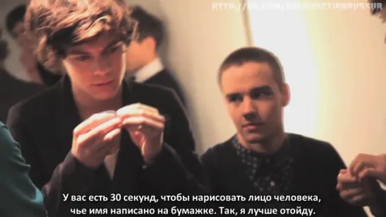 One Direction drawing each other! [RUS SUB]