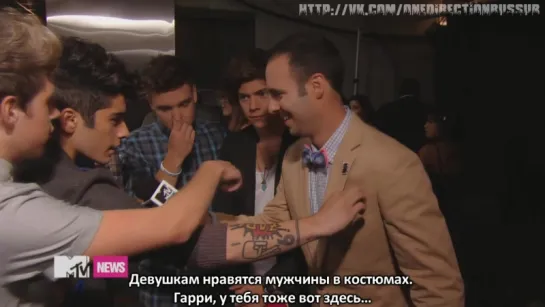 One Direction Ecstatic With Their Three VMA Wins [RUS SUB]