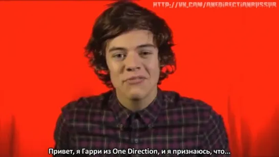 One Direction Confession Harry Styles [RUS SUB]