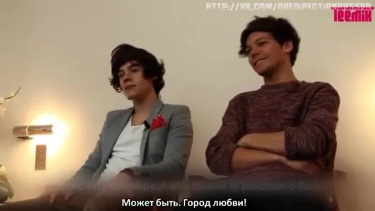 One Direction speaking French (Teemix interview HD 1-4) [RUS SUB]