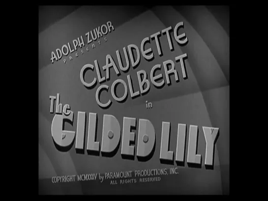 The Gilded Lily 1935 Comedy Claudette Colbert in english eng