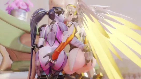 Two lesbian Mercy and Widowmaker blowjob  - overwatch porn [3d porn,R34,Hentai,SFM,all sex,3D Хентай,fellatio,blowjob,handjob]