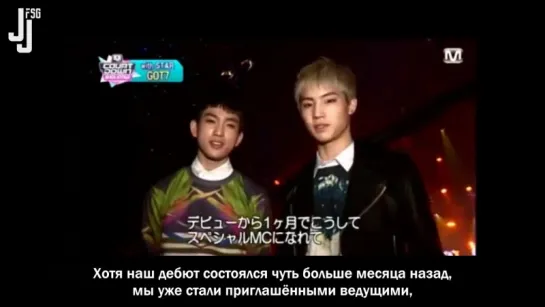 [140307] GOT7 @ Mnet Japan. За сценой M!Countdown [русс. саб]