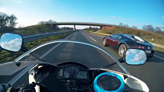 Bugatti Veyron VS. Yamaha R1 VS. Honda CBR600RR