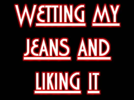 Black girl wetting her jeans and liking it