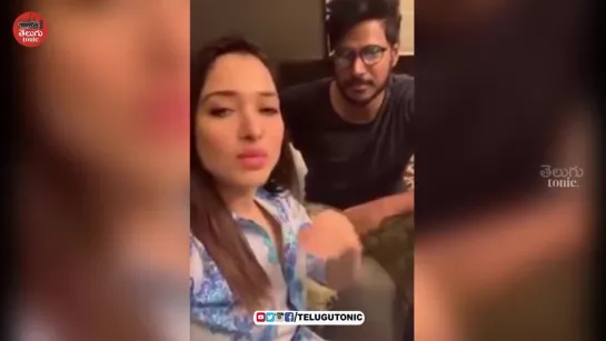 Sundeep Kishan and Tamanna Bhatia making fun in Live And Talking about Next Enti movie