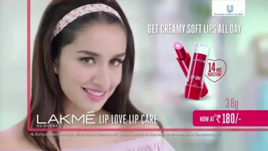 Shraddha for Lakme's Lip Love Lip Care.