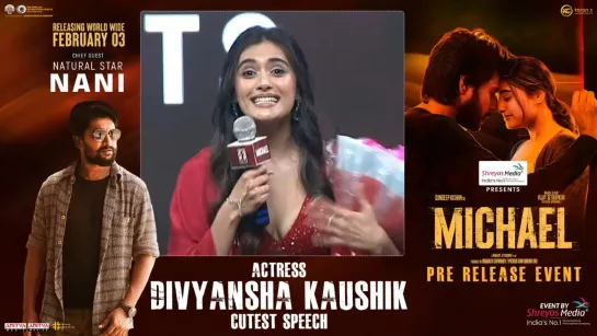 Actress Divyansha Kaushik Speech At Michael Pre Release Event