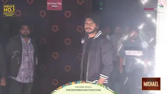 Sundeep Kishan Grand Entry At Michael Pre Release Event