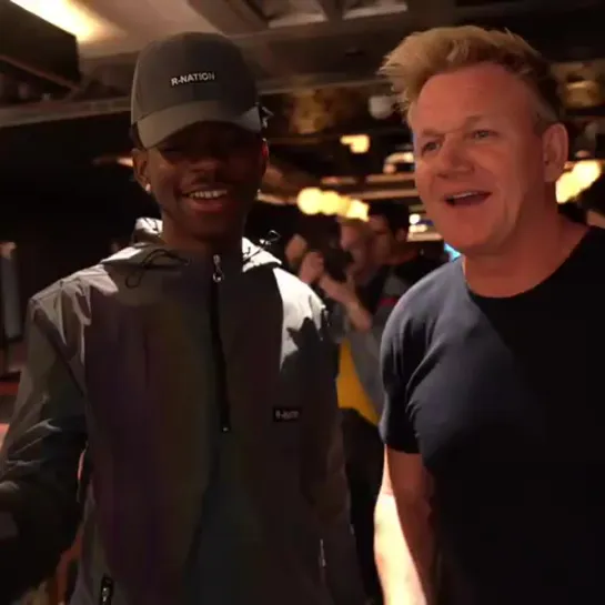 A remix you never thought would happen....Check out @lilnasx and I making #paninis at @luckycatbygordonramsay