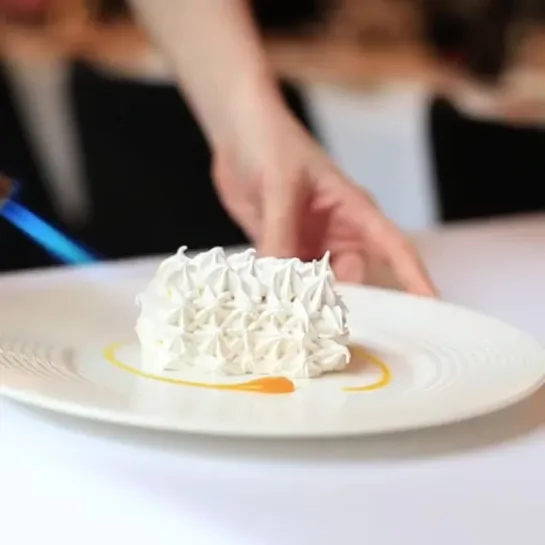 Baked Alaska in the making at @savoygrill !