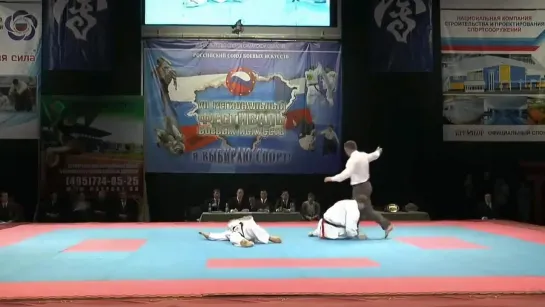 WFKO Brutal knockout. Kyokushin karate. Tobi ushiro geri.