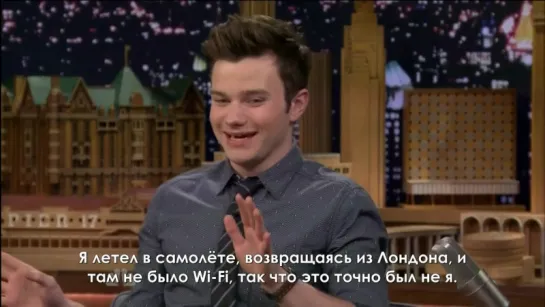 Chris Colfer on The Tonight Show Starring Jimmy Fallon (рус.суб.)