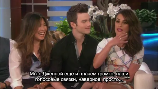 Каст «Glee» на шоу Эллен, март 2015 (русские субтитры).