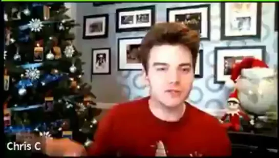 Chris talking about his favorite Glee Christmas memory - shooting White Christmas with Darren