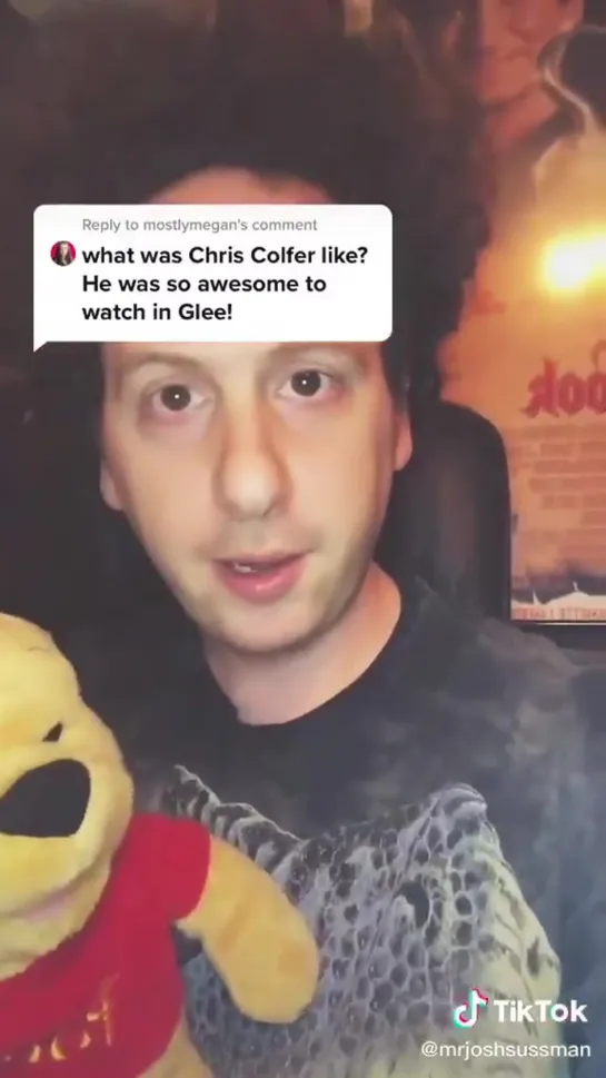 Josh Sussman talking about Chris Colfer on his TikTok (January 24, 2021)