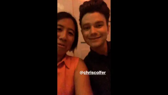 Chris Colfer and Alvina Ling via Alvina’s Instagram Stories (July 11, 2017)