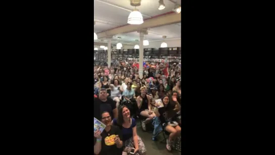 Chris Colfer at Barnes & Noble Union Square via his Instagram stories (July 11, 2017)