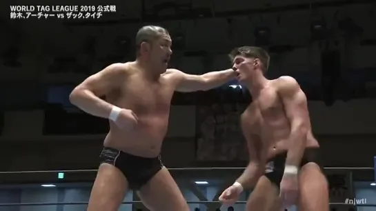 Lance Archer & Minoru Suzuki vs. Taichi & Zack Sabre Jr. - 17.11.2019 (NJPW World Tag League 2019 - Day 2)