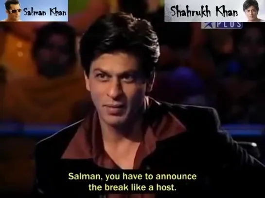 Shah Rukh Khan  Salman Khan Funny Moments in KBC 3 (With English Subtitles)