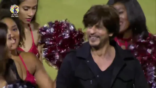 Trinbago Knight Riders win by 22 Runs and King Khan is out on the field to thank the fans