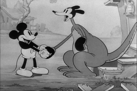 1935-04-13 [MM]+[PLUTO] Mickey's Kangaroo (Черно-белый)