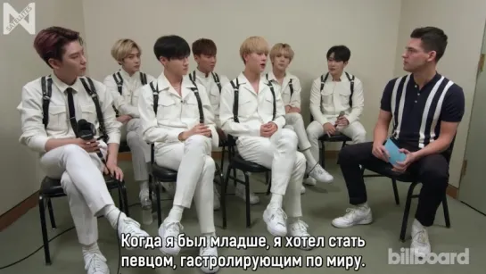 [Рус.саб][27.07.2018] Monsta X Sing Backstreet Boys & Answer Fan Questions | Billboard